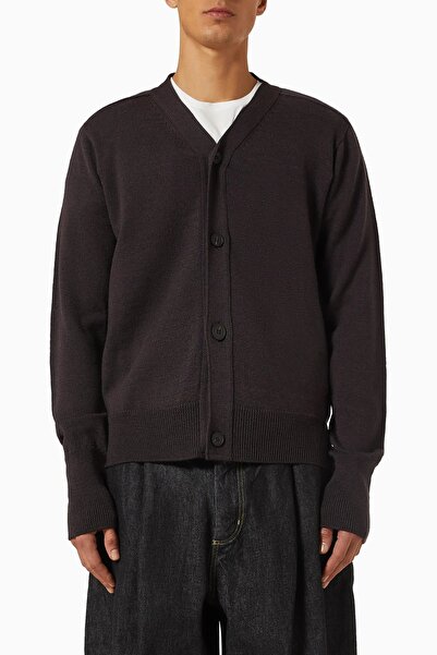 Studio Nicholson Conan Men's Knitted Cardigan, V-Neck, Minimalist and Elegant...