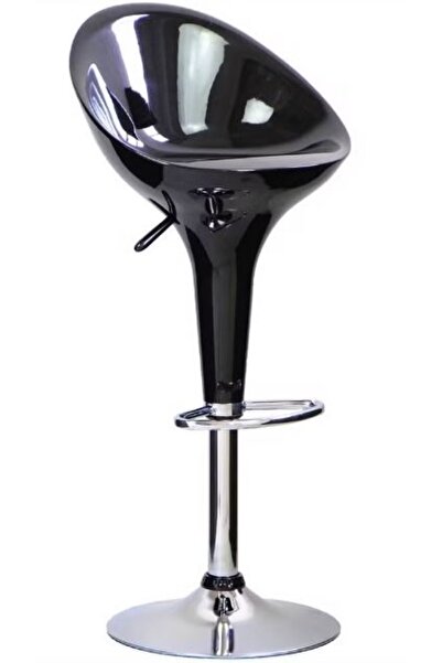 AWF AL WADI FURNITURE Fashy Gloss Adjustable Height Round Swivel Scoop Bar Chair Bar stool kitchen chair High Back Black