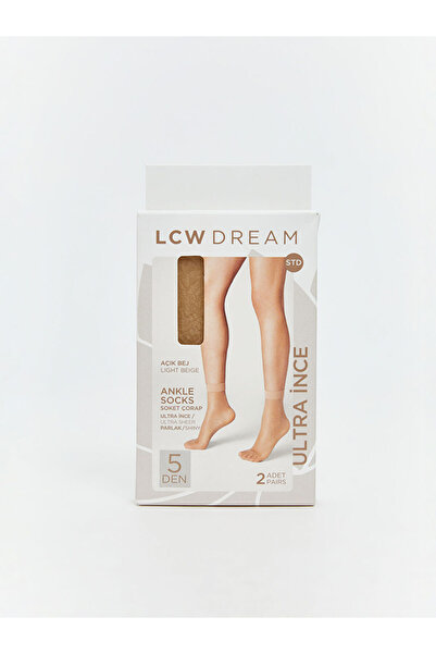LC Waikiki Rmz Gi̇yi̇m Farkiyla 5 Denier Ultra Thin Women's Socks 2-Pack