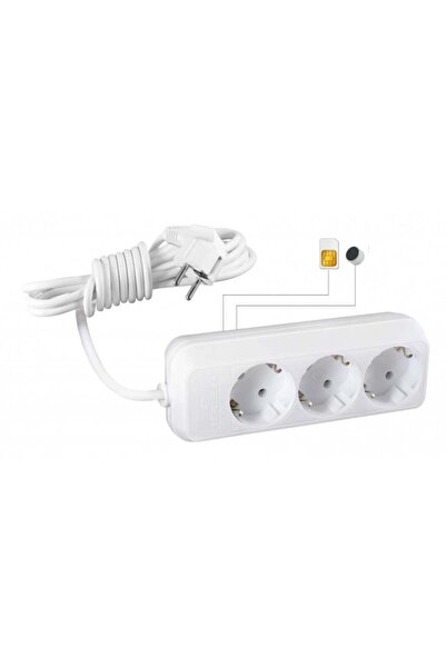 SMT SECURITY Professional Spy Microphone with NanoSIM - Integrated in a Classic 220V Triple Extension Cord