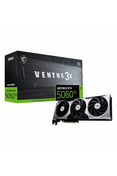 MSI Ventus 3X GeForce RTX 5060 Ti OC 16GB GDDR7 128Bit HDMI/DP Ekran Kartı