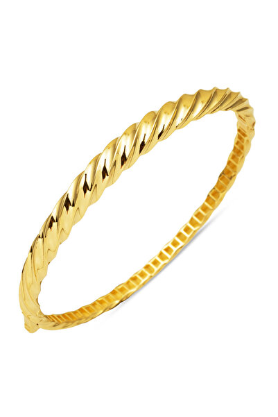 Bilezikci Burgulu 14 Ayar Altın Kelepçe Bilezik