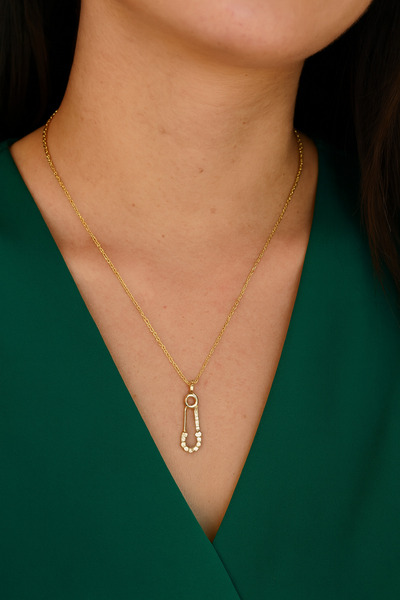 G Sport POLO Zircon Women's Necklace with Hook Detail