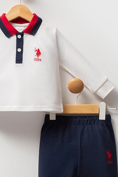 U.S. Polo Assn. Erkek Bebek Polo Yaka Pike Kumaş Uzunkol Alt Üst Takım