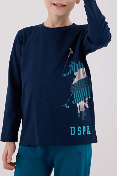 U.S. Polo Assn. %100 Pamuklu Erkek Çocuk Uzun Kollu Pijama Takımı