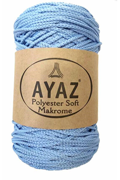 Ayaz Polyester Soft Macrame Cord 1214 Baby Blue