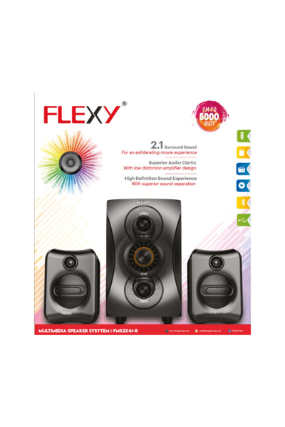 flexy 41-R 500 Watts 2.1 Multimedia Surrounded Speaker System - Black