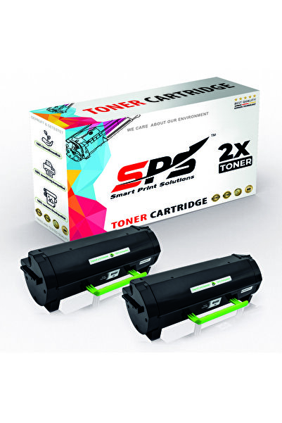 Smart Print Solutions SPS Compatible Toner Cartridges for Lexmark | MS510 | 2x Black | Yield Upto 25,000 Pages