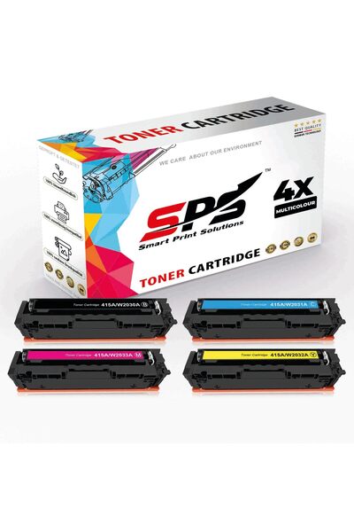 Smart Print Solutions خراطيش حبر متوافقة مع SPS لطابعات HP | 415A | 4 ألوان م...