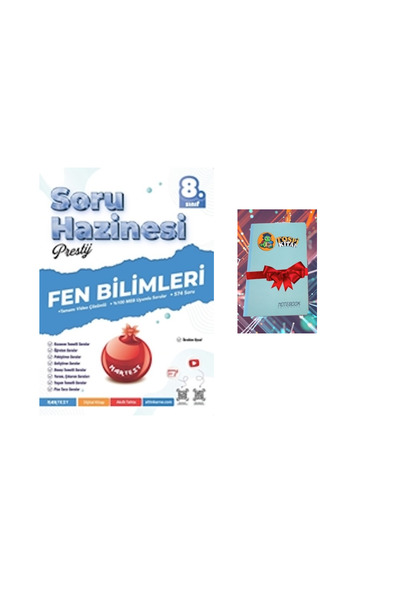 Nartest Yayınları 8. Sınıf Prestij Fen Bilimleri Soru Hazinesi(DEFTER HEDİYE)