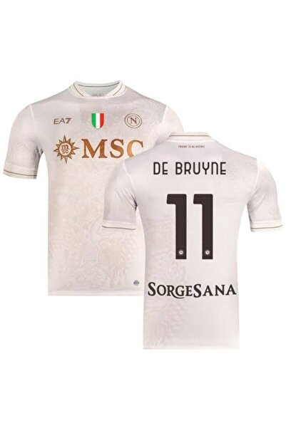 BREATHLESS Napoli 2025/26 Yeni Sezon Kevın De Bruyne Deplasman Forması (WhiteGold)