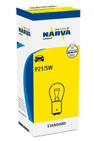 Narva Bec 17916, P21/5W, 12V, 21/5W, Conector BAY15d, Filament Dublu, Lumină Albă