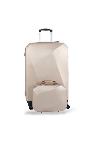 Red Sea Travel bag set - 5 pieces, including 3 trolley bags and 2 makeup bags - with flexible covers - and a fixed digital lock