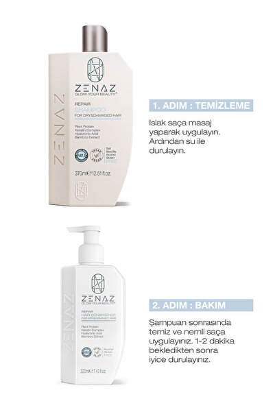Zenaz Cosmetics Onarıcı Saç Bakım Seti