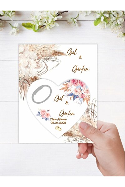 Nehir 10 ADET-Kalp Magnet -Yenidoğan-Söz-Nişan-Okul-Doğum Günü Hediyeliği