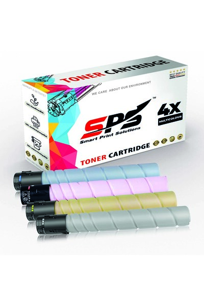 Smart Print Solutions خراطيش حبر متوافقة مع SPS لطابعات كونيكا مينولتا | TN228 | 4 ألوان متعددة | إنتاجية تصل إلى 18,000 صفحة