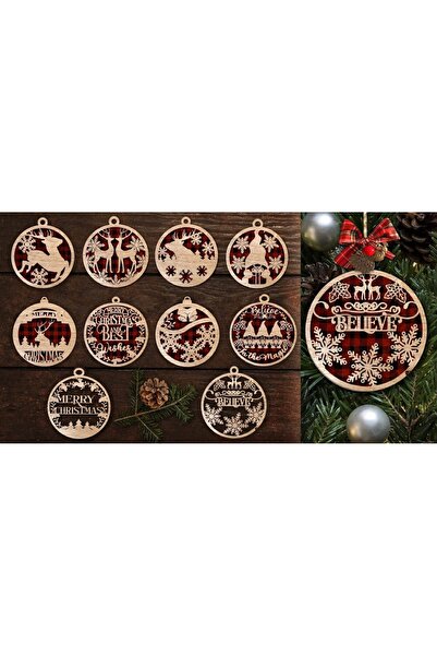 allled Set 10 globuri deosebite din lemn