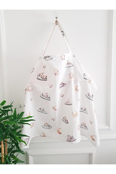 ib ilkimbebe غطاء عربة الأطفال مريح من الموسلين، مقاس 70 × 100 سم، منتجات الأ...