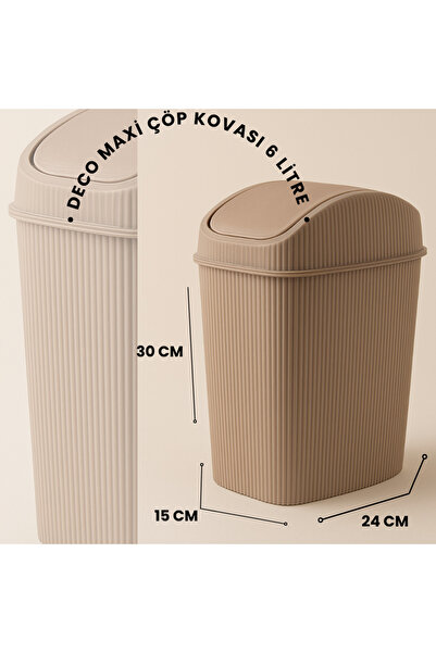 Lova Deco Maxi 6 L Banyo,Mutfak,Ofis Çöp Kovası