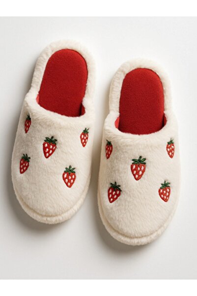 AlbiShoes Пофукливі домашні капці з вишивкою у вигляді полуниці Капці для весільного набору Нековзна підошва Легка м'яка підошва