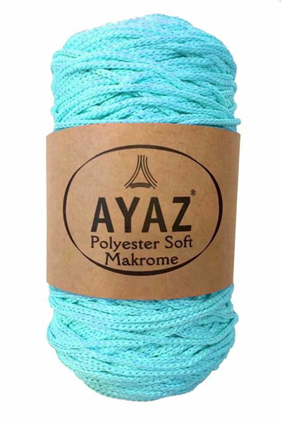 Ayaz Polyester Soft Macrame Cord 1280 Cyan