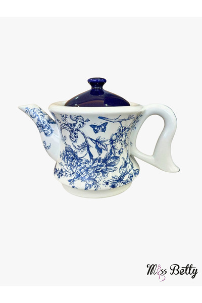 Miss Betty Blue Life Porcelain Teapot