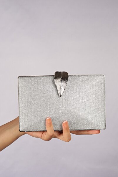 weem bag Elysara Eb0713 |   Pearl Shiny Leaf Curl Evening Dress Bag
