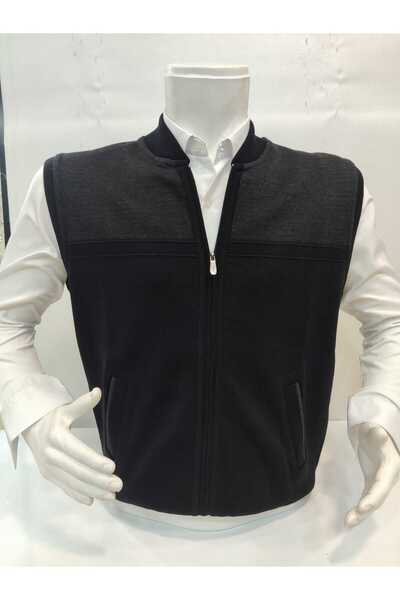 COLORBAR Güncüoğlu Steel Knitted Zippered Men's Knitted Vest