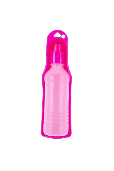 Doty Set sticle de apă portabile 400 ml pentru animale de companie, culoare roz,