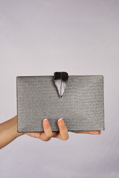 weem bag Elysara Eb0713 |   Pearl Shiny Leaf Curl Evening Dress Bag