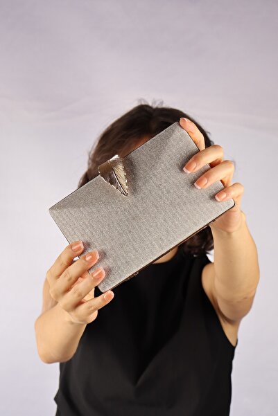 weem bag Elysara Eb0713 |   Pearl Shiny Leaf Curl Evening Dress Bag