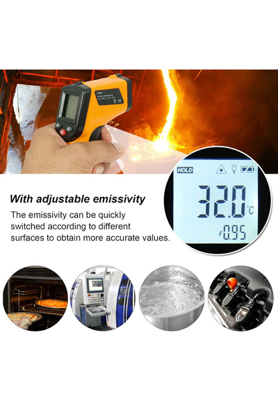 DEFAONS Infrared Thermometer Non-Contact Digital Laser Temperature Gun -50°C to 400°C CX6000