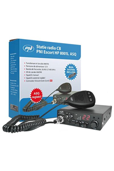 PNI Stație Radio CB Escort HP 8001L ASQ cu Căști și Microfon