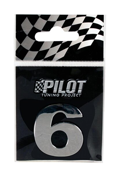 Lampa Ornament Autoadeziv Cromat LAM07893, Cifră 6 Tridimensională, Înălțime ...