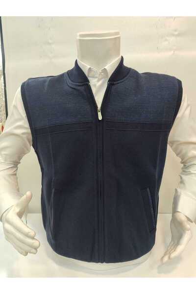 COLORBAR Güncüoğlu Steel Knitted Zippered Men's Knitted Vest
