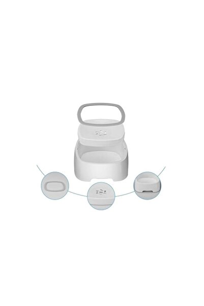 Doty AntiSplash Water Bowl for Pets, 1.5 L, Intelligent Design, 18x10 cm, White,