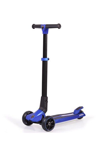 Lamborghini Trotineta pliabila copii 3-5 Ani, Blue, cadru din aluminiu, roti luminate