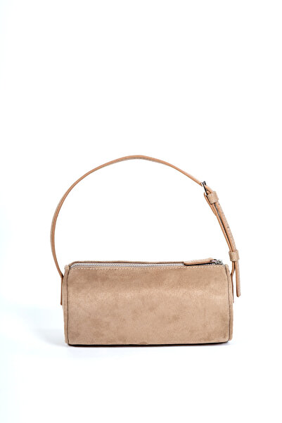 KISCHE Cylinder Suede Hand and Shoulder Bag Women