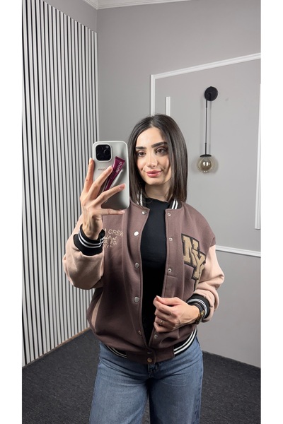 TEXXANA Long Sleeve Knitwear Collar College Coat