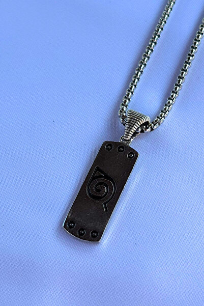 Begondio Naruto Konoha El İşçiliği Paslanmaz Çelik Zincir Erkek Kolye