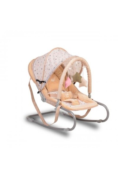 Moni Baby swing Lulu Beige, 0-9 kg, adjustable backrest and toy spring