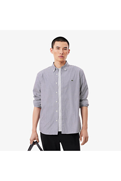 Lacoste Men's Regular Fit Striped Cotton Shirt - CH2936-00-522
