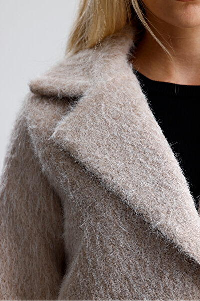 kabancım Women's Buttoned Short Cashmere Coat
