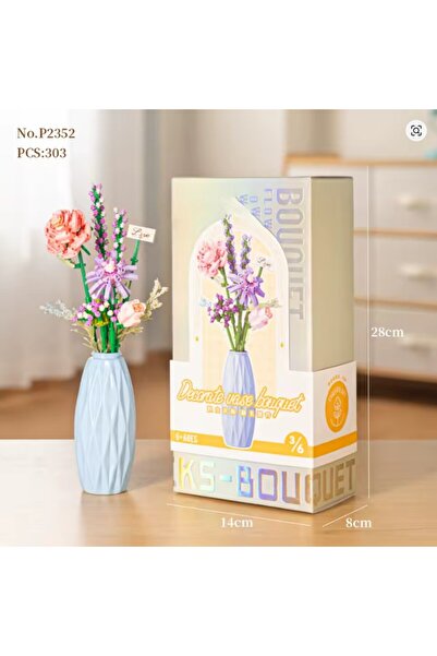 OyuncaklarÜlkesi Oyuncak Uyumlu Botanicals Premium Özel Vazolu Dekoratif Çiçe...