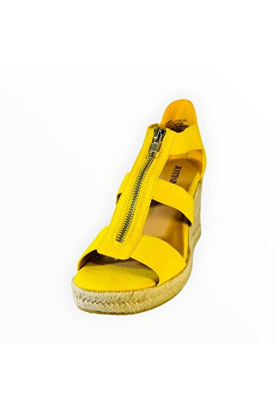 JustFab Women's Wedges Gladiator Sandals JustFab, Yellow, Size 40.5 EU