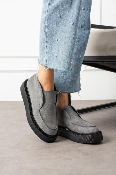 ShoeTek Dinna Women's Boots&Booties Gray Suede