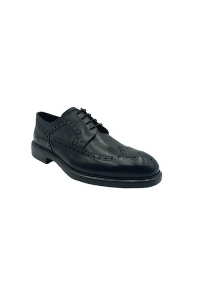 Greyder 64742 Black Genuine Leather Ekrek Classic Shoes
