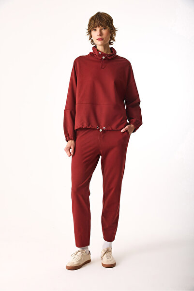 VENA Hanorac cu detaliu la guler Norah, cu croiala normala - VIȘNE