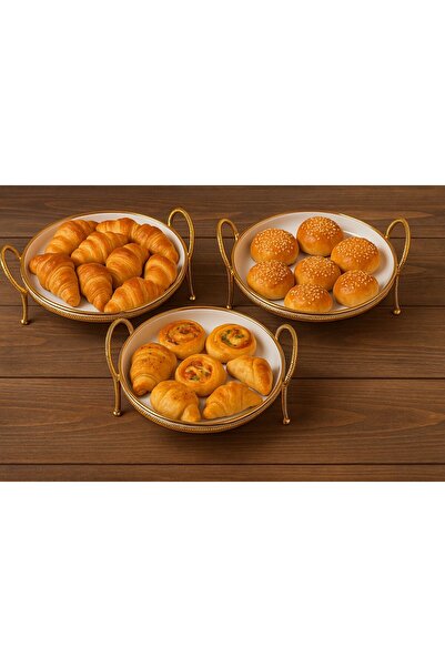 ALMASA 3-piece ceramic serving plate
