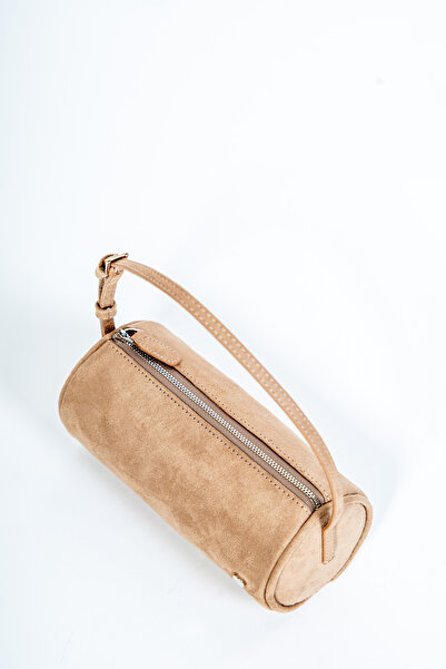 KISCHE Cylinder Suede Hand and Shoulder Bag Women